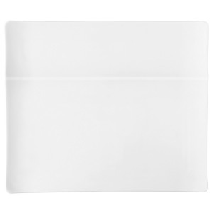Rectangular dinner plate, 2 compartments