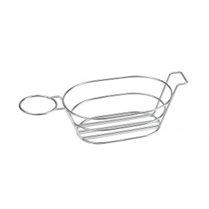 13.75" x 6" Oval Basket w/ Handle and 1 Holder, 3" Tall (Fits 4-84100, 4-84111, 4-84105, RM-203, S-620, F-625, ER-025)