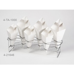 17.75" x 5.5" Rack for 6 Take Away Cones, 4.25" Tall, Chrome