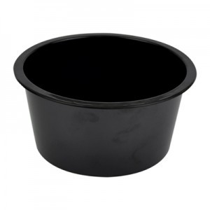 Black Melamine Barrel Bowl Insert   5.7L