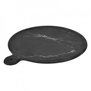 13.5'' Black Carrara Marble Melamine Platter
