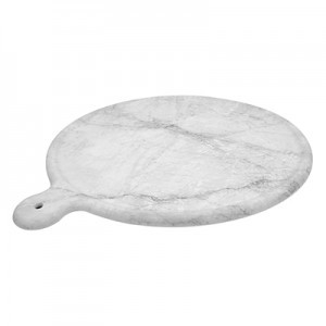 13.5'' White Carrara Marble Melamine Platter