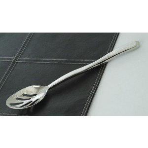 13" Stainless Steel Slotted Spoon w/ Pounded Finish
