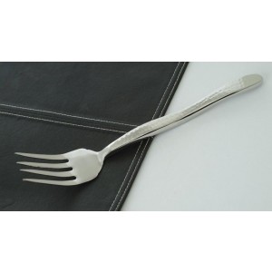 9.75" Stainless Steel 4-Tine Fork w/ Pounded Finish
