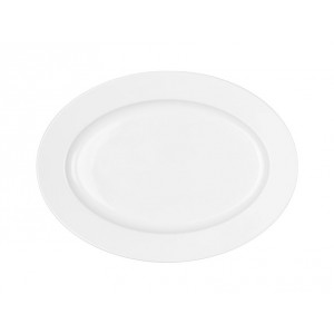 Oval chop plate w/rim, flat
