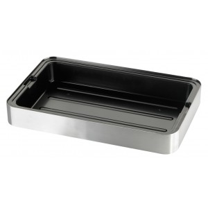 Stainless steel mirror refrigerated set + plastic tray