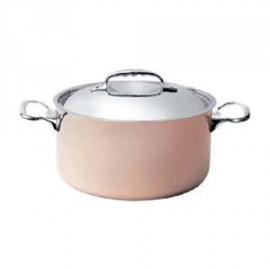 S Copper Stew Pan With S/S Lid