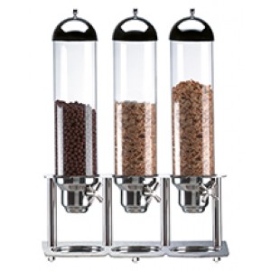 One-portion cereal dispenser.
Stainless steel structure and base. H
cm 70 - L cm 18x18 - Lt 5