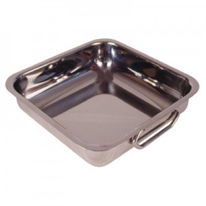 Stainless Steel Square Balti Dish  1.5L