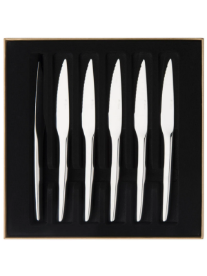 Guy Degrenne Guest Miroir Stainless Steel Set of 6 knives