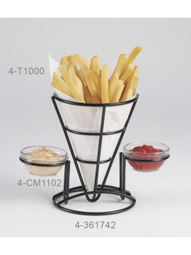 Fry Cone w/ 2 Holders, 5" dia., 7" Talll (Fits 4-84100, 4-84111, 4-84105, ER-020, ER-025, ER-402, S-620, RM-387, F-625, RM-203, S-617)
