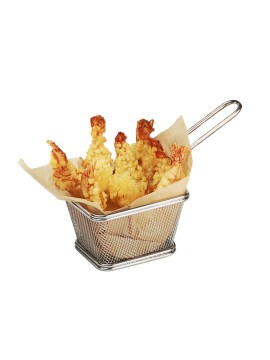 4" x 3.25" Single Serving Fry Basket, 2.25" Tall