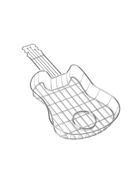 16" x 8.5" Guitar Basket w/ 1 Holder, 1.5" Tall, 3" Holder (Fits R-4, ER-040)