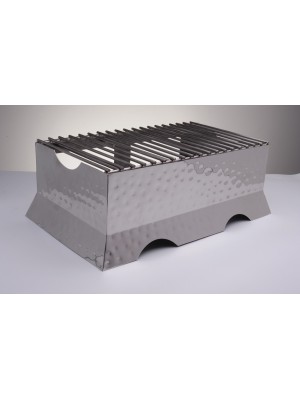 18.5" x 10.75" Pounded Stainless Steel Stand, 7" Tall (fits GRLCST-02, GRDL-12, GRLWIRE-01)