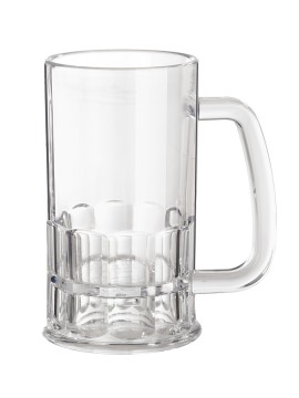 12 oz. (12.35 oz. Rim-Full), 3" (4.5" w/Handle) Beer Mug, 5.5" Tall