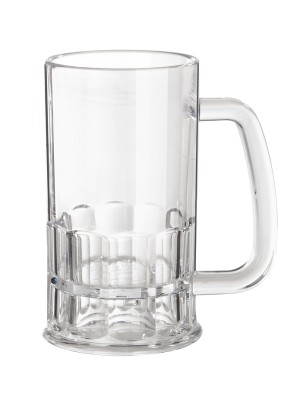 12 oz. (12.35 oz. Rim-Full), 3" (4.5" w/Handle) Beer Mug, 5.5" Tall