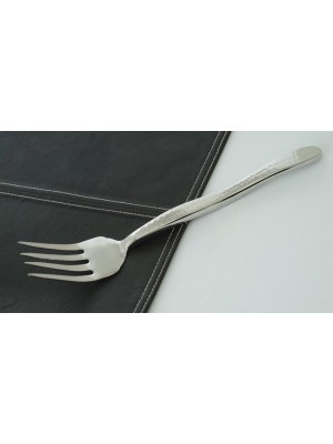 9.75" Stainless Steel 4-Tine Fork w/ Pounded Finish