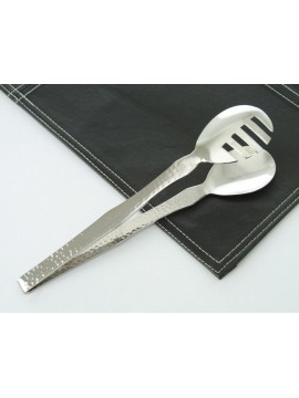 9.5" Stainless Steel O Shaped Tong w/ Pounded Finish