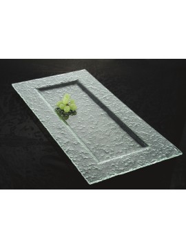23" x 12" Jade Glass Rectangular Platter, 2.5" deep