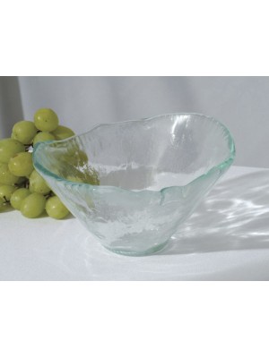 16 oz. Woven Jade Glass Bowl, 6.25" tall