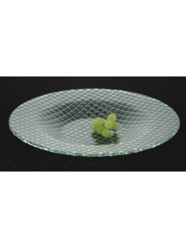 12" Woven Jade Glass Bowl