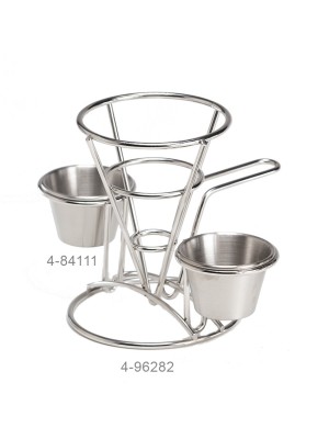 Fry Cone w/ 2 Holders and Handle, 4.25" dia., 6" Tall, 2.75" Holder (Fits 4-84100, 4-84111, 4-84105, ER-020, ER-025, ER-402, S-620, RM-387, F-625, RM-203, S-617) Fry Cone w/ 2 Holders and Handle, 4.25" dia., 6" Tall, 2.75" Holder (Fits 4-84100, 4-84111, 4-84105, ER-020, ER-025, ER-402, S-620, RM-387, F-625, RM-203, S-617)