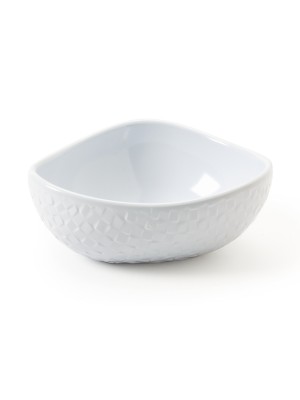 10 oz. (10 oz. rim-full), 5" x 4.5" x 4" Freestyle Triangle Bowl, 1.75" deep