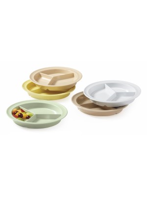 9" 3-Compartment Plate, .75" Deep
