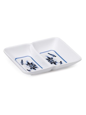 1 oz., 4" x 3" 2-Compartment Sauce Dish