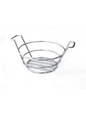 7" Round Basket w/ Handles, 3" Tall