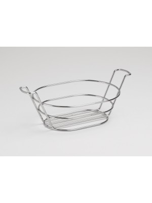 8.5" x 6" Oval Basket w/ Handles, 3" Tall