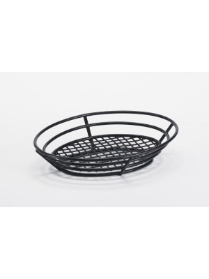 8" x 6" Oval Basket w/ Raised Grid Base, 2.25" Tall