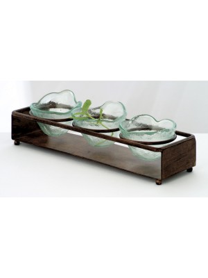 14.25" x 4.75" Rectangular Cabo 3-Ring Condiment Stand w/ Brown Turtle Shell Finish, 2.75" tall (fits GL-RNDBWL4) 14.25" x 4.75" Rectangular Cabo 3-Ring Condiment Stand w/ Brown Turtle Shell Finish, 2.75" tall (fits GL-RNDBWL4)