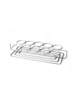 11.75" x 3.25" Dessert Caddy w/ 10 Round Holders, 1.25" Tall (fits SW-1408, SW-1431, SW-1416)
