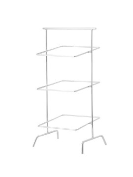 12" Chrome Square 3-Tier Basket Stand, 31" tall  (fits WB-104C, WB-106C)