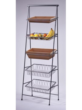 23.5" x 14" Gray Rectangular 5-Tier Tilted Pane Stand, 64" tall (fits IR-903, IR-904, BAMTRY-01, BAMTRY-02)