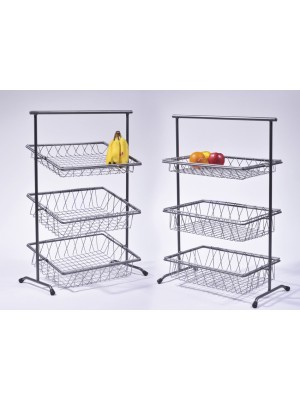 22" x 11" Gray Rectangular 3-Tier Tilted Pane Stand, 31.25" tall (fits IR-903, IR-904, BAMTRY-01, BAMTRY-02)