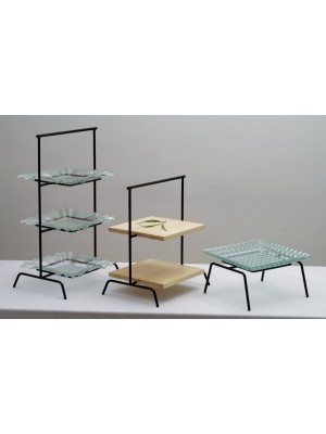 15.75" x 12" Black 2-Tier Riser, 19" tall