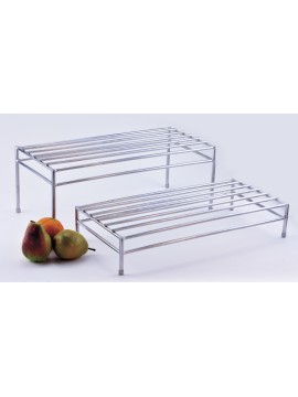 20" x 9.5" Rectangular Stainless Steel Riser w/ Brushed Finish, 4" tall