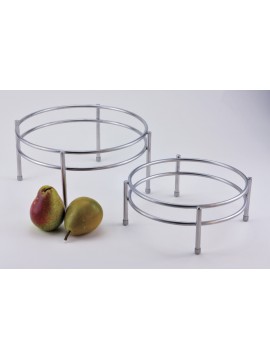 10" Round Stainless Steel Riser w/ Brushed Finish, 4" tall