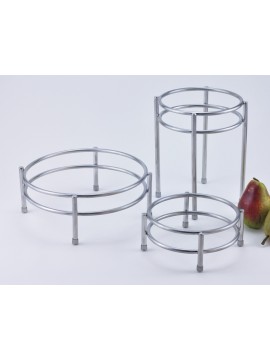 7" Round Stainless Steel Riser w/ Brushed Finish, 9" tall