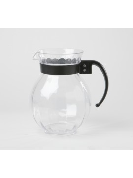 90 oz., 8.75" Tahiti™ Pitcher Clear w/Black Handle, 8.75" Tall (2 Boxes of 6)