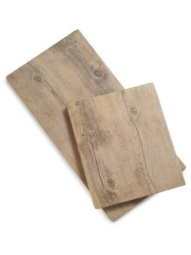 10" x 10" Faux Oak Wood Display w/Foot, 0.75" Tall