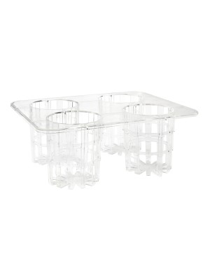 Rack w/4 Slots for Salad Dressing Bottles (13" x 10.25" x 5")