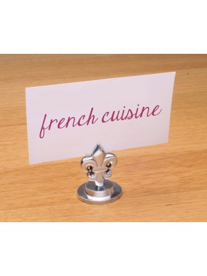 Fleur de Lis Card Holder, 2.5" Tall Fleur de Lis Card Holder, 2.5" Tall