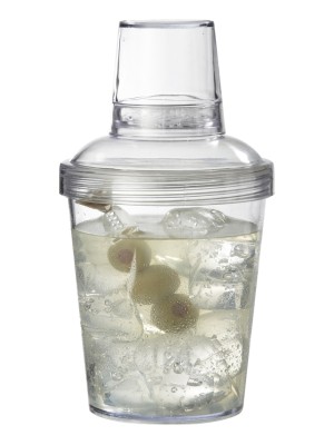 20 oz. (20.25 oz. Rim-Full), 4" Screw on Top 3 Piece Shaker Set, 7.5" Tall