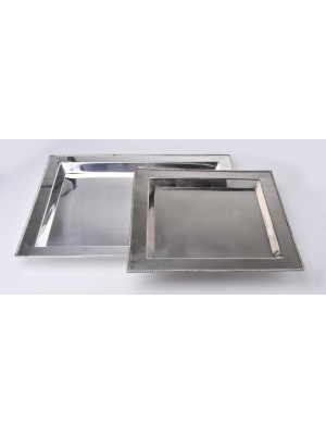 20" x 16" Stainless Steel Rectangular Tray w/ Mirror Finish.
