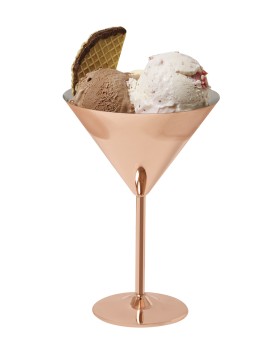 12 oz. (12.85 oz. rim-full), 4.92" Stainless Steel Martini, 7.15" tall - 12 pieces/cs.