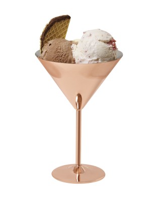 12 oz. (12.85 oz. rim-full), 4.92" Stainless Steel Martini, 7.15" tall - 12 pieces/cs.