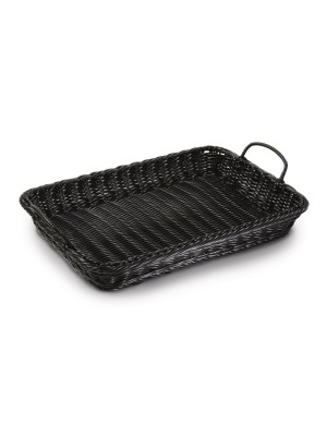 18" x 12.25" Rectangular Basket w/Handle, 2.5" Deep